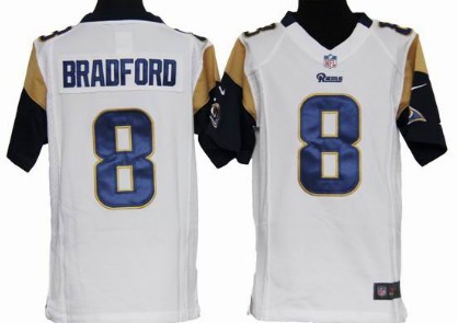 Nike Jersey White Game youths St. Louis Rams 8 Sam Bradford